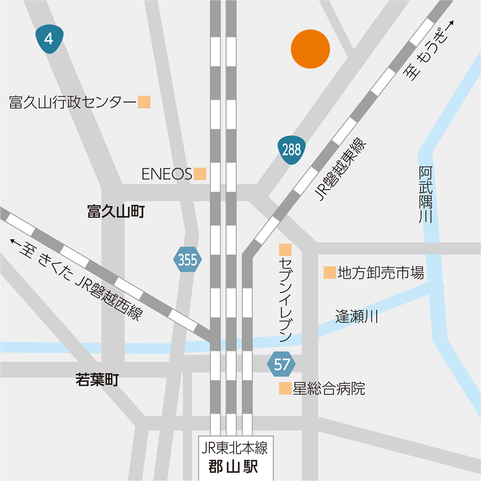 富久山工場（メディカル・スペシャリティケミカルス）地図